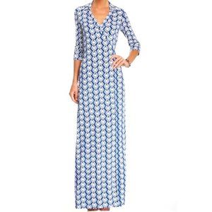 DVF Maxi Wrap Dress, fits 2/4, classic pattern!